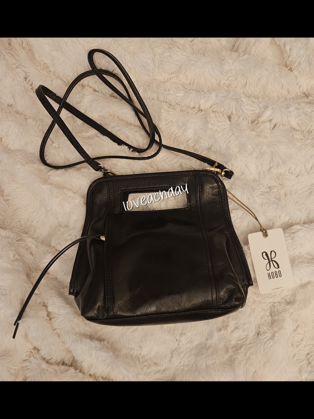 HOBO☆Black Leather Ace Crossbody Bag - NWT
